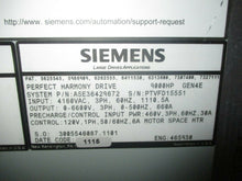 NEW SIEMENS PERFECT HARMONY DRIVE SINAMICS GH180 9000HP 4160V MEDIUM VOLTAGE VFD
