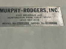 MURPHY-RODGERS MODEL MRM-10-2D DUS COLLECTOR SYSTEM / SERIAL # 1389