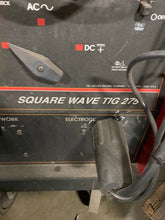 NICE LINCOLN SQUARE WAVE 275 TIG WELDER WITH TWEACO COOLANT PEDAL, TORCH CABLES
