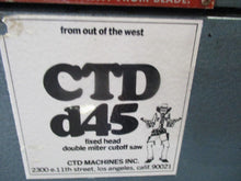 CTD Model D45 Fixed Head Double Miter Cutoff Saw 45 Degree Trim & Chop Saw